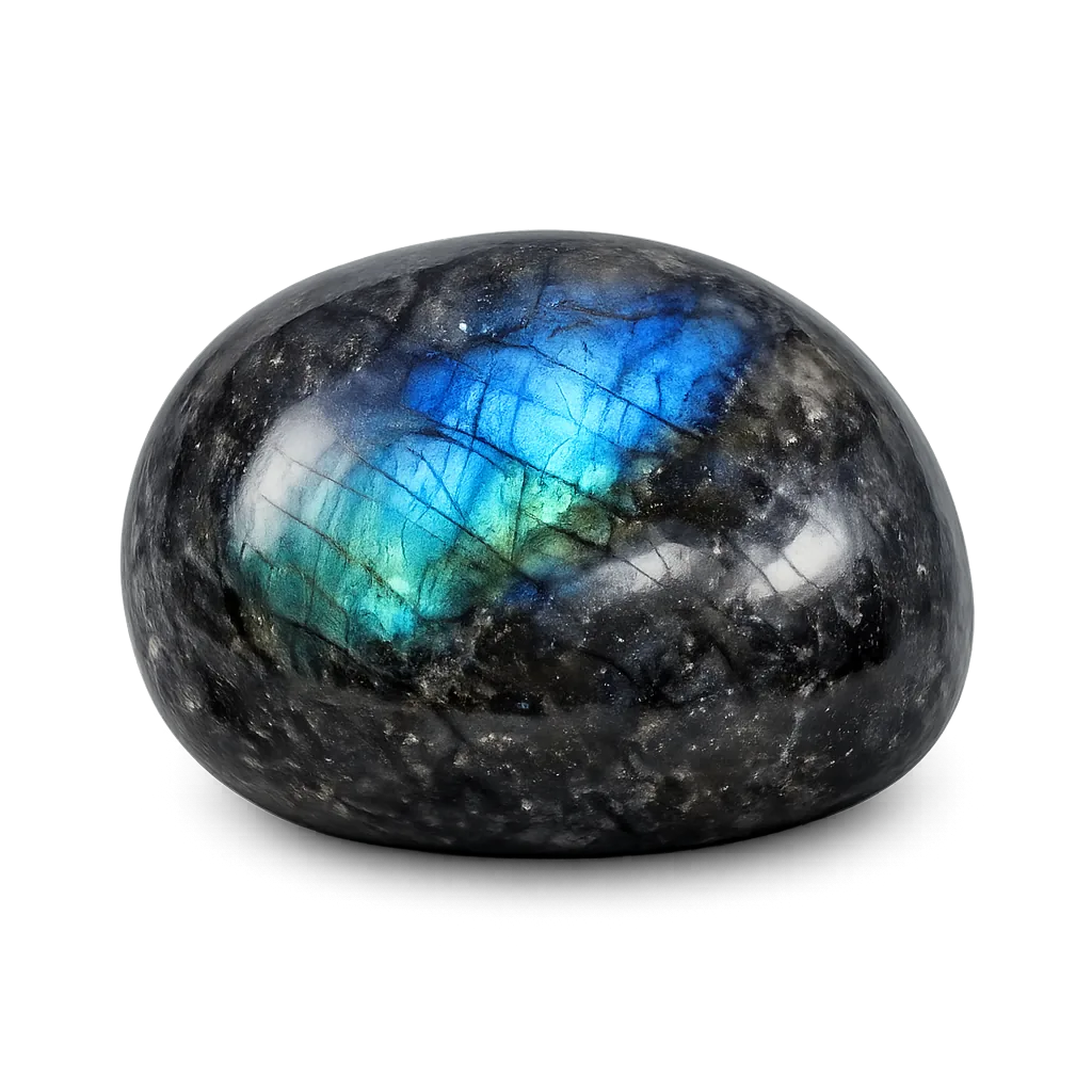 Labradorite naturelle, pierre polie, photo réaliste