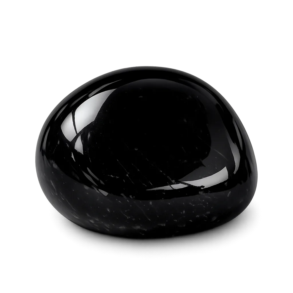 Obsidienne naturelle, pierre polie, photo réaliste