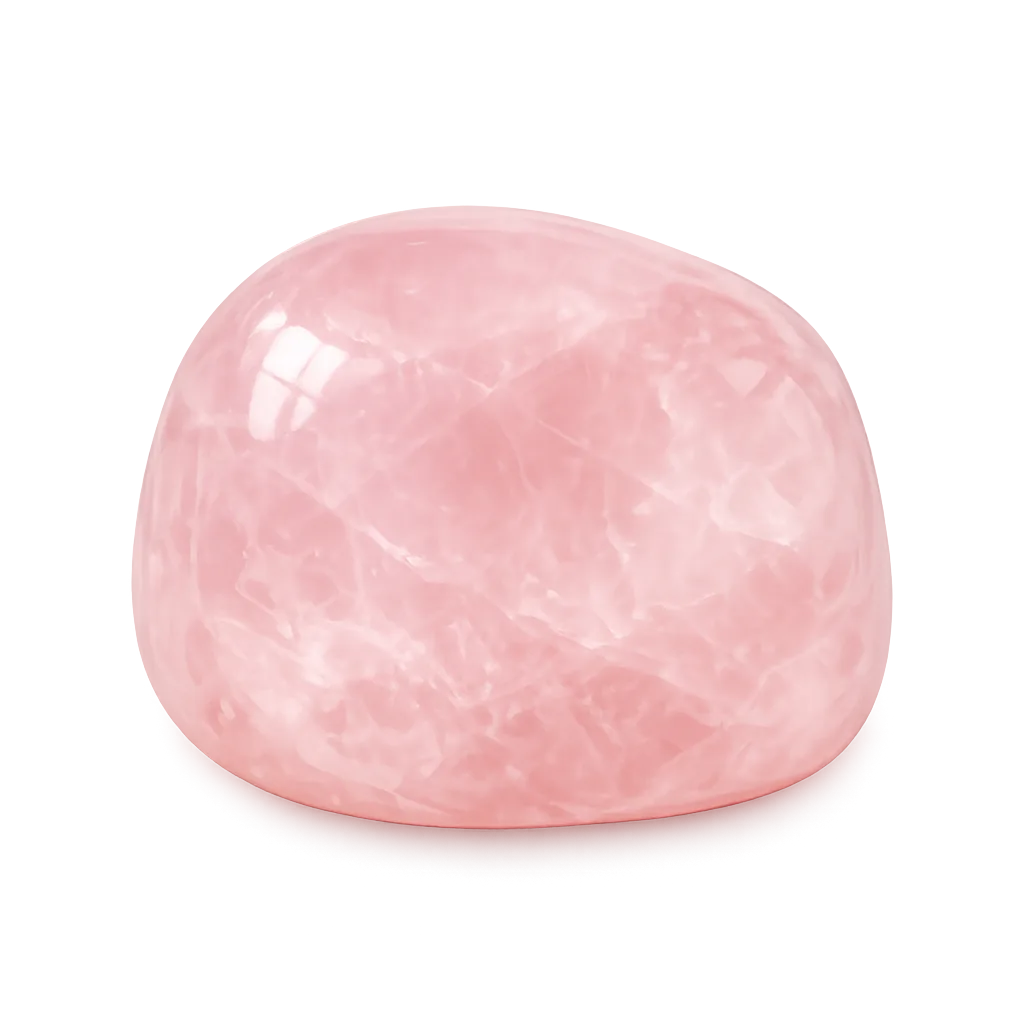 Quartz Rose naturelle, pierre polie, photo réaliste