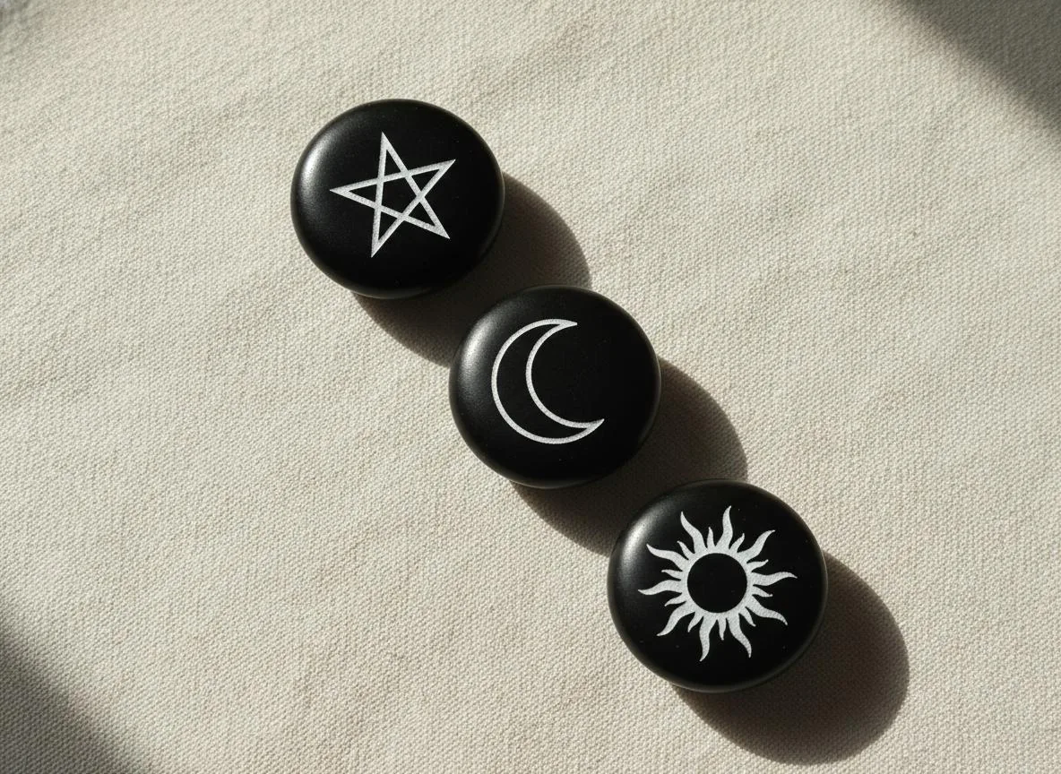 Pierres avec symboles gravés