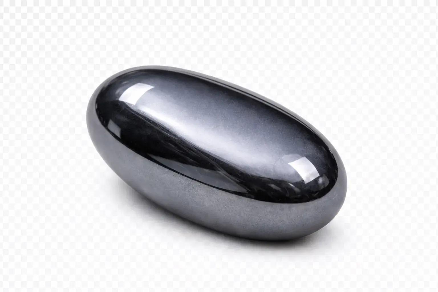 Hématite naturelle, pierre polie, photo réaliste