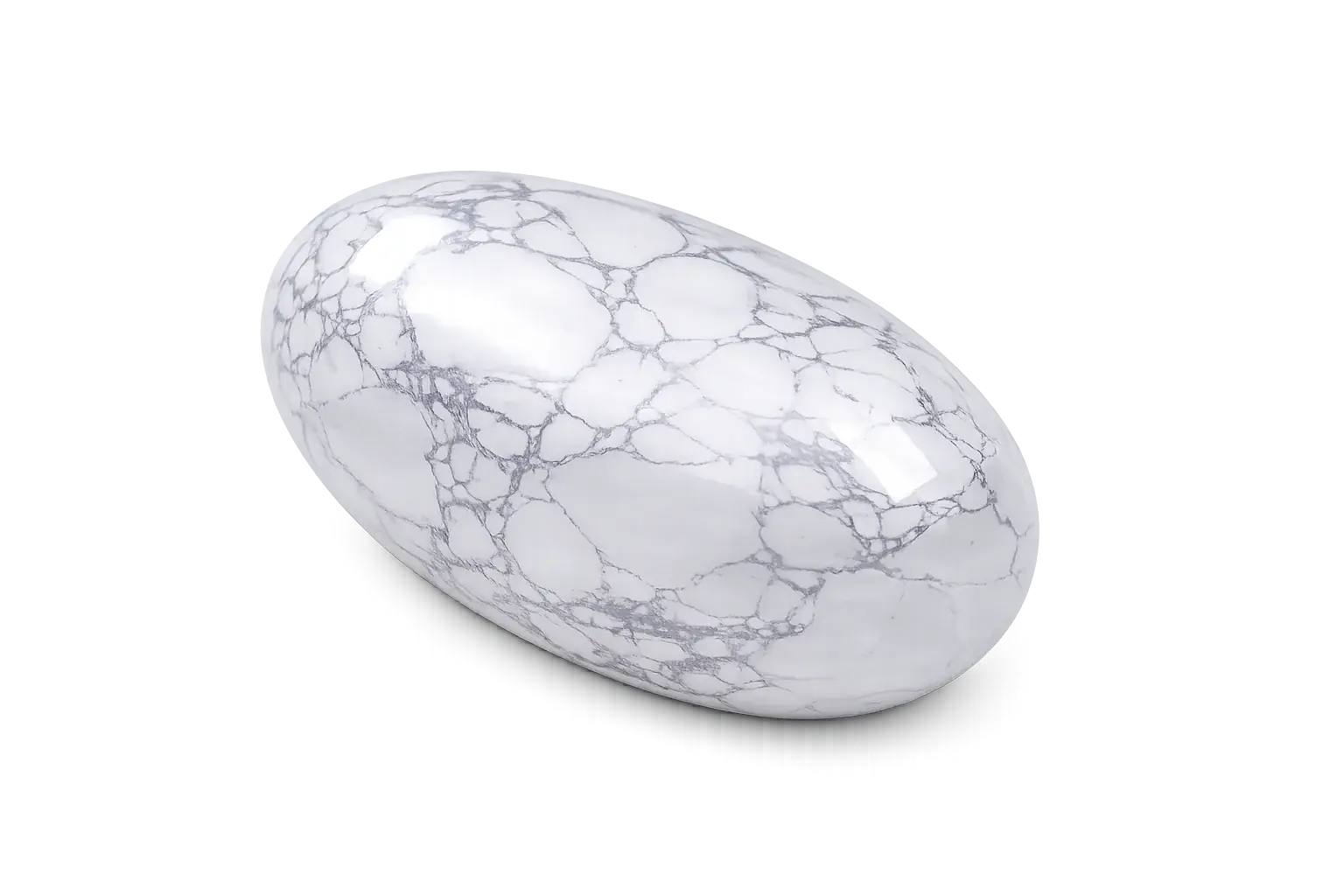 Howlite naturelle, pierre polie, photo réaliste