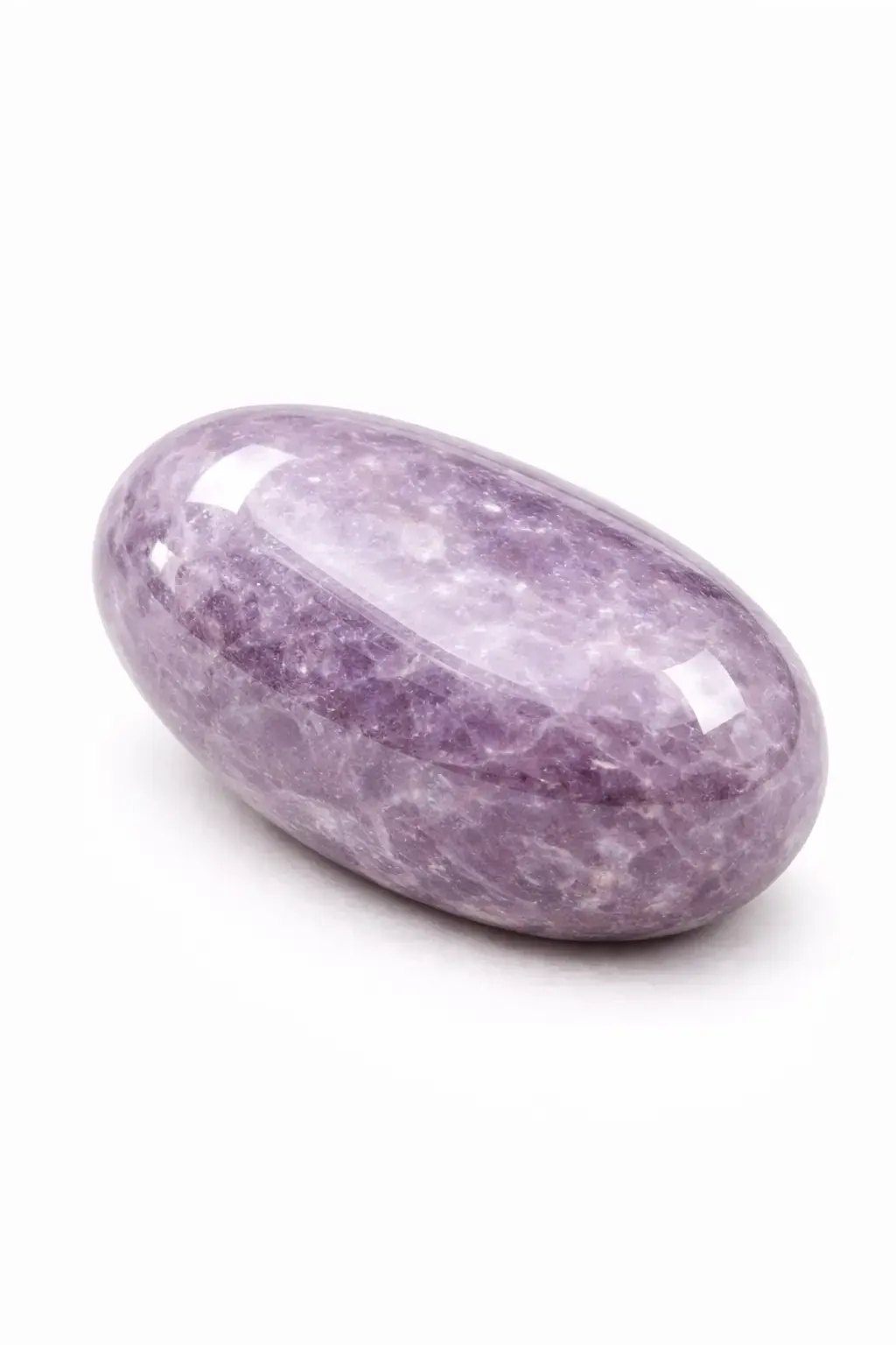 Lepidolite naturelle, pierre polie, photo réaliste