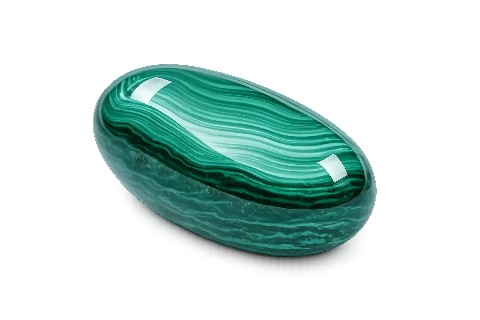 Malachite naturelle, pierre polie, photo réaliste