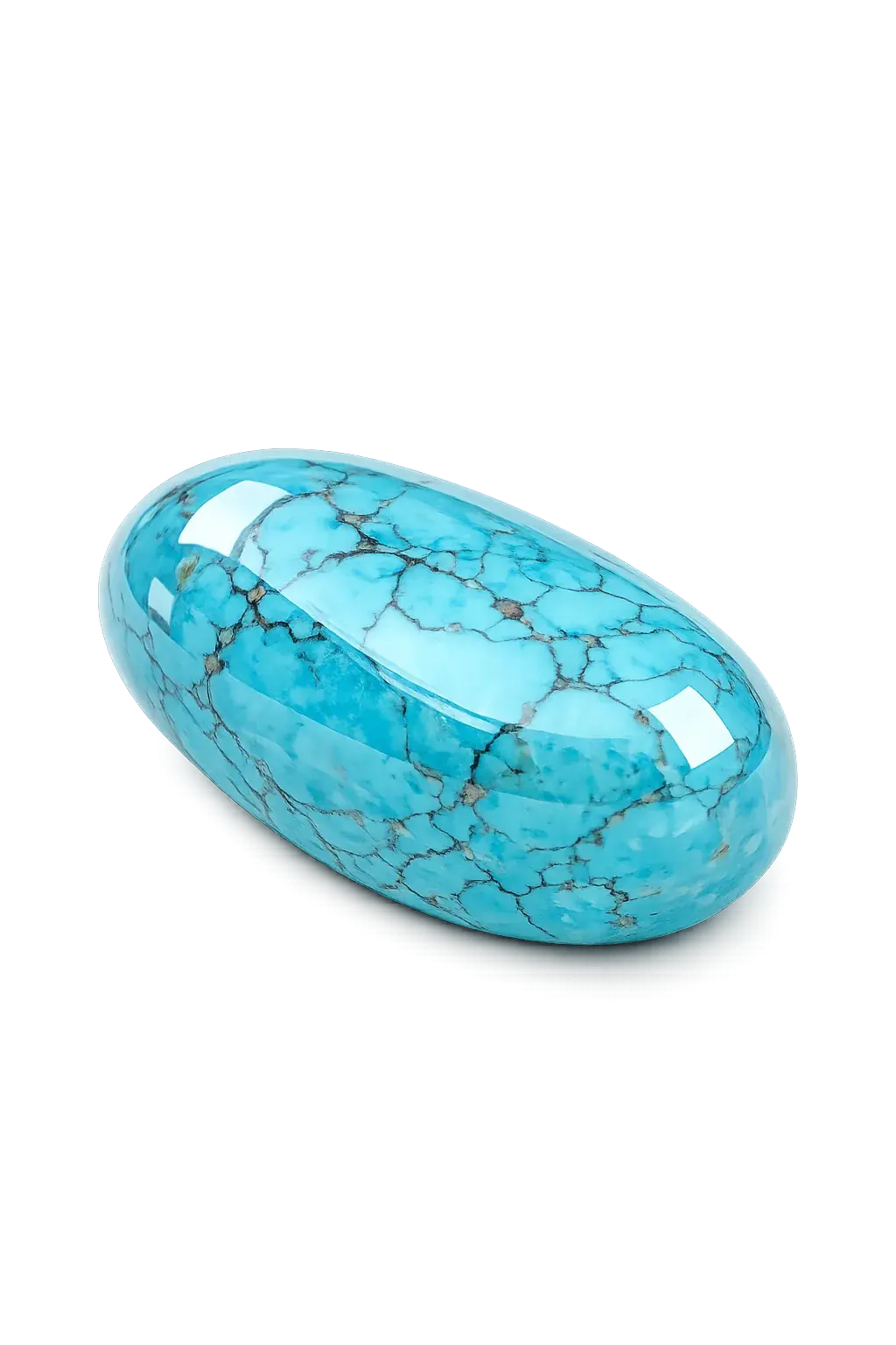 Turquoise naturelle, pierre polie, photo réaliste